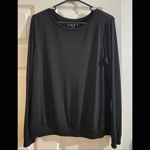 LOFT Long Sleeve Black Shirt (Size S)